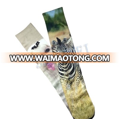 Customized Polyester Heat Transfer Sublimation Animal Printing Socks